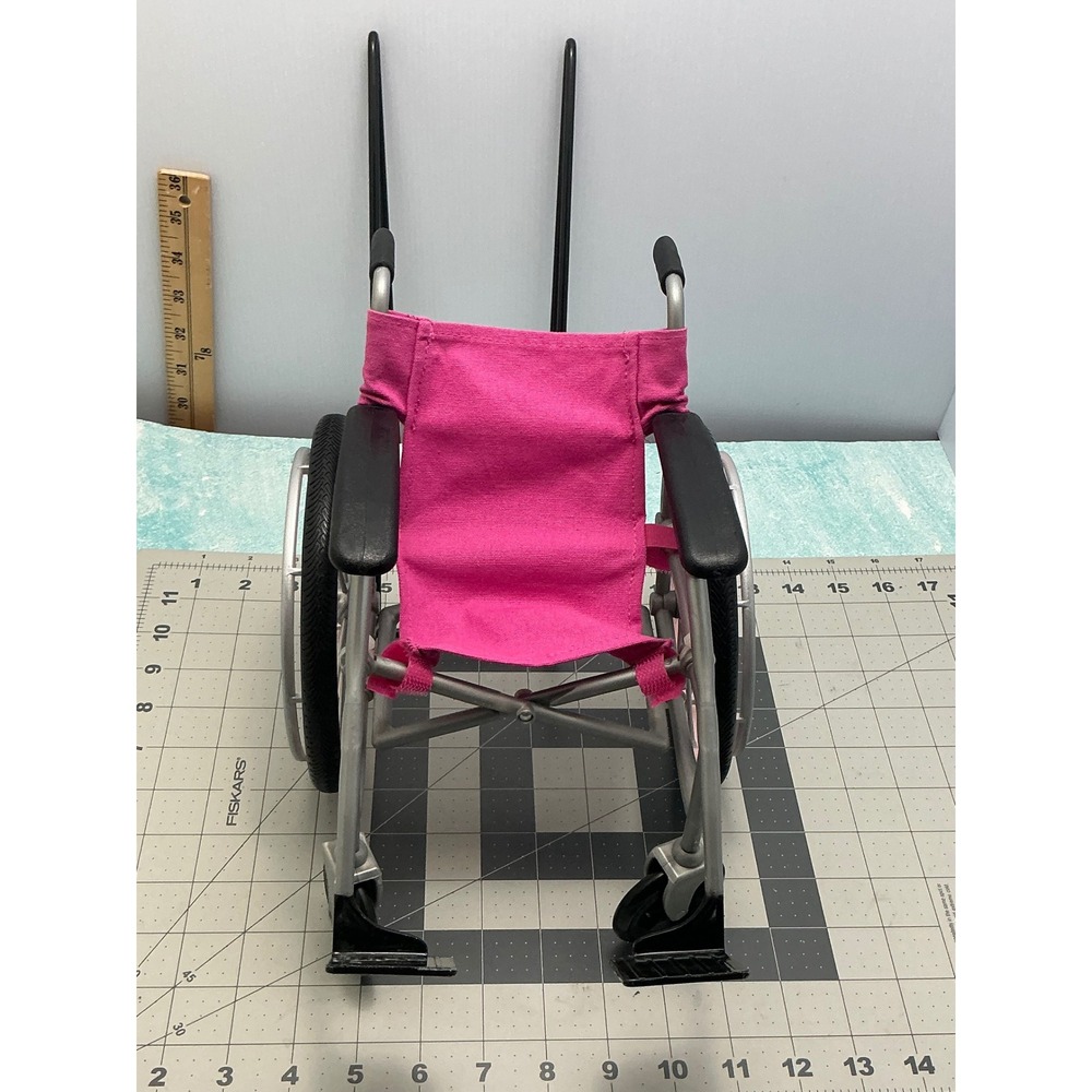 Our Generation OG Dolls Pink and Silver Wheelchair for 18 Inch Dolls Accessory